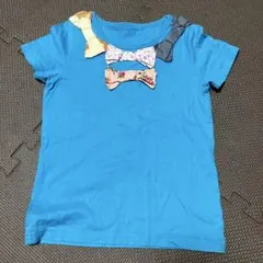 リボン付き青Tシャツ サイズ120