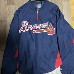 T*4様 Braves ナイロンジャケット ネイビー/レッド