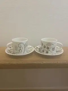 【新品未使用】ARABIA パラティッシ　コーヒーカップ　& ソーサー　ブラックのサムネイル