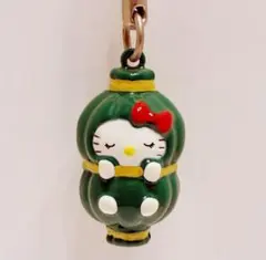 【レア】金属製　鈴タイプ　ご当地キティ　新潟　笹団子キティ　根付け　2007年製