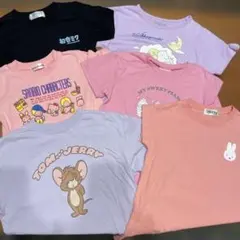 女の子120〜130cm キャラクターTシャツ ６枚セット