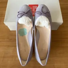 ◆パンプス◆ラベンダー◆リボン◆スエード◆