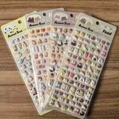 【匿名配送】アニマル　ぷくぷくシール　くま　ハムスター　うさぎ　ネコ　ぷっくり
