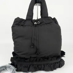 TO BE CHIC♡ ナイロン 2way フリルトート フラワーチャーム A4