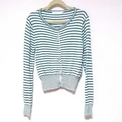 ボーダーカーディガン