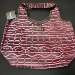 【新品・未使用】FAUCHON ピンク✕ブラック エコバッグ　ランチバッグ