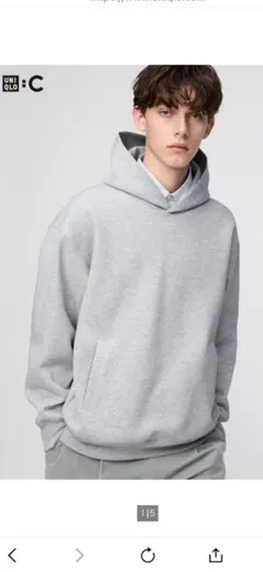 ユニクロ　スウェットオーバーサイズプルパーカ 新品未開封 グレー 3XL