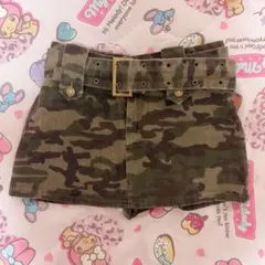デニムスカート　迷彩　y2k ストリート