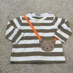 familiar ストライプ 長袖Tシャツ