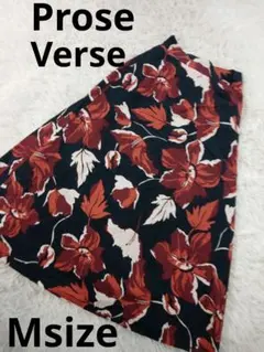 美品❤プロズヴェール 薄手 花柄ロングスカートMsize送料無料