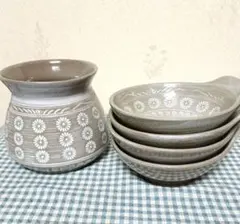 銀峯 呑水 4個　殻入れ 1個