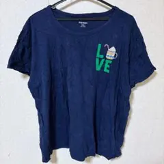 オールドネイビー Ｔシャツ 丸首 半袖 ゆったり 紺 綿 ルームウェア XXLのサムネイル