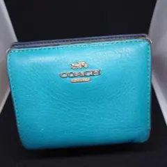 COACH 二つ折り財布 ターコイズブルーのサムネイル