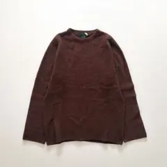 エイトン＊ファー カシミヤ クルーネック ニット　ブラウン系　カシミヤ100%のサムネイル