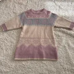 la poche biscuit ノルディック柄ワンピース 90