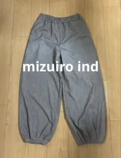 mizuiro ind ミズイロインド シャンブレーワイドカーゴパンツ - メルカリ