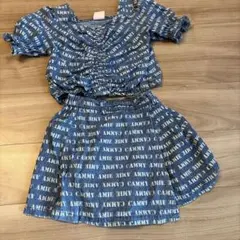 デニム　セットアップ　半袖　キュロットスカート　女の子　120センチ　オシャレ