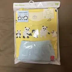 ユニクロ 半袖ドライパジャマ パンダ銭湯　90ツペラツペラ