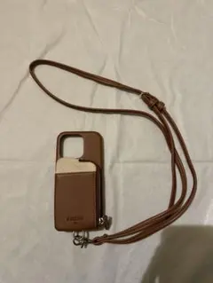 A SCENE ブラウン レザー iPhoneケースのサムネイル