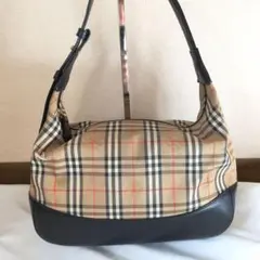 訳あり Burberry チェック柄 ショルダーバッグ ハンドバッグ