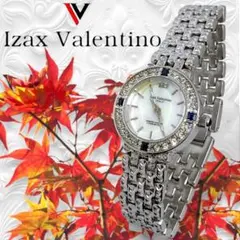 ★稼働品★ IZAX VALENTINO 3針 サファイア 青 ダイアモンド 天然ブルーサファイア 0.32ct 【良色・ダイヤカット】 マダガスカル