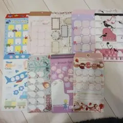 お月謝袋　9枚セット　ピアノ　レッスンのサムネイル
