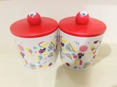 関西万博　ミャクミャク　クッキーポット 空箱　2個セット　赤　コミャク　小物入れ