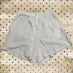 【新品未使用】ホワイト ショートパンツ ウエストゴム