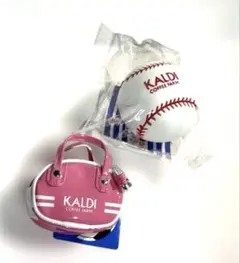 新品　KALDI カルディ シリコンボールポーチ(野球) & レトロスポーツのサムネイル