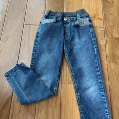 130cm デニム・ジーンズ ダークブルー 長ズボン