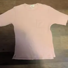 THE SHOP TK ピンク ワッフルTシャツ 半袖