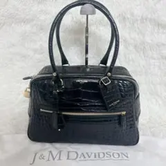 [J＆M DAVIDSON]VIVI レザー ハンドバッグ 大容量 クロコ型★ 2026年最新】J&M DAVIDSON ジェイアンドエムデヴィッドソン VIVI