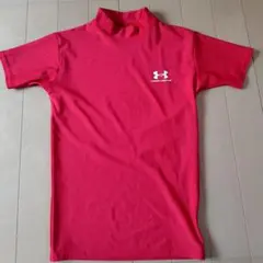 アンダーアーマー 赤 ハイネック 半袖 アンダーシャツ YLG 150