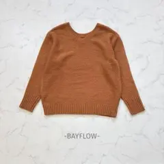BAYFLOW/ニット/2/オレンジ/畦編み/綺麗めカジュアル/前後2WAYのサムネイル