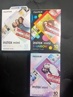 チェキフィルム instax mini 限定柄 3箱セット 30枚