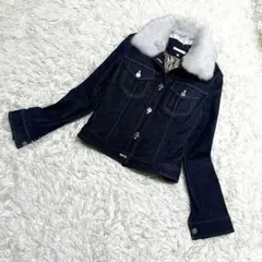 リューデベー デニムジャケット Gジャン ライナー付き ラビットファー Y2K