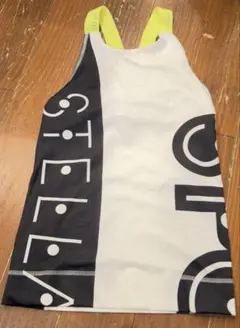 adidas STELLASPORT タンクトップ ホワイト/ネイビー/イエロー