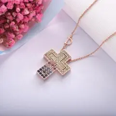 クロスネックレスRGグラデ 50※DAMIANI ダミアーニ ベルエポック風