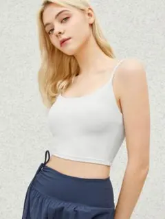 ストラップ付きブラトップ ブラック ライトブラウンセット M ヨガ ジム　2着で