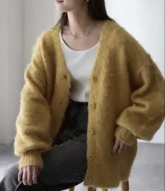 ★美品★ シャギーVネックカーディガン