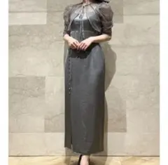 SNIDEL レースボレロレイヤードタイトスリットワンピース