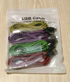 USB Cable スマホ充電ケーブル　Android　USBマイクロB 4本