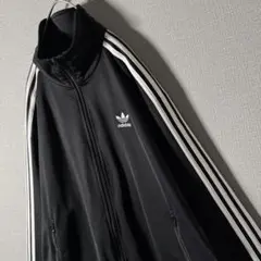 希少XL★adidas ファイヤーバード トラックジャケット 刺繍 ブラック