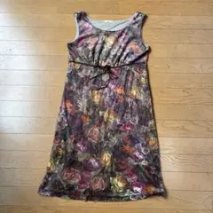 LEST ROSE 花柄 ノースリーブワンピース