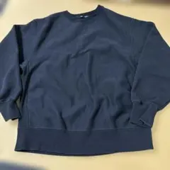 GU ブラック クルーネック トレーナー メンズ M