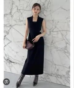 新品タグ付き✨️SNIDEL レイヤードライクジレワンピース 25AW S
