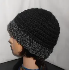 ℳ・デザインビーニー・バケット・クラッシャーハット・男女兼用・ハンドメイド手編み