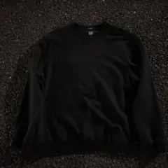 GAP ブラック クルーネック 裏起毛トレーナー