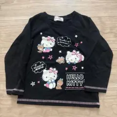 HELLO KITTY 長袖カットソー 110 ブラック　薄手　ロンT