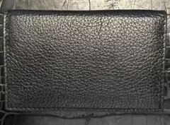 メルカリ¥1,750-購入新品『本革シュリンクレザー名刺入れブラック』牛革カード